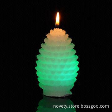 Real smokeless wax candles, really change colors when lit, burn & stop changing when it flames out